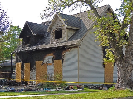 Fire damage restoration